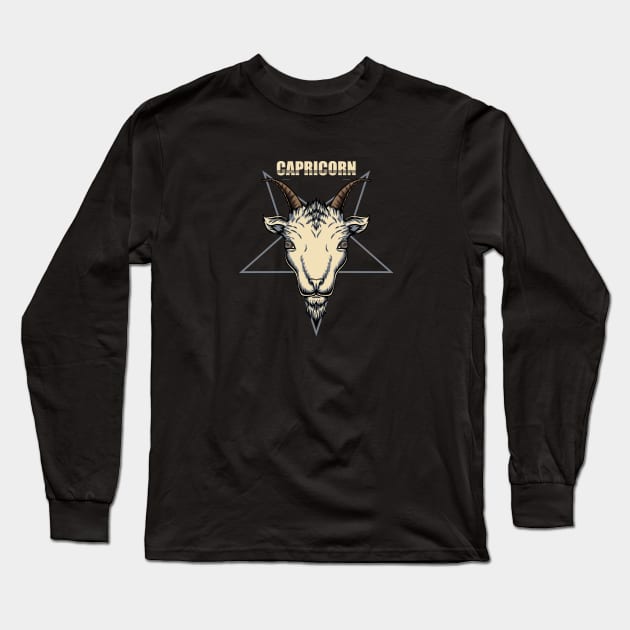 Capricorn Long Sleeve T-Shirt by TambuStore